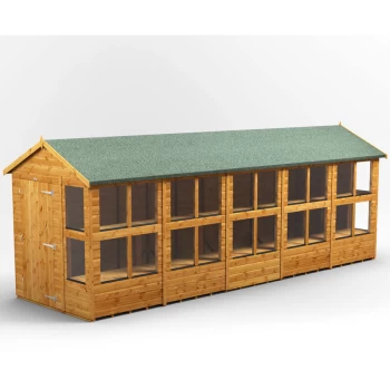 Image of 20x6 Power Apex Potting Shed - Brown
