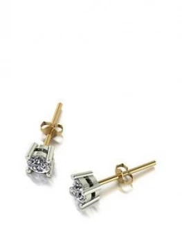 Image of Moissanite 9Ct Gold 0.50Ct Solitaire Earrings