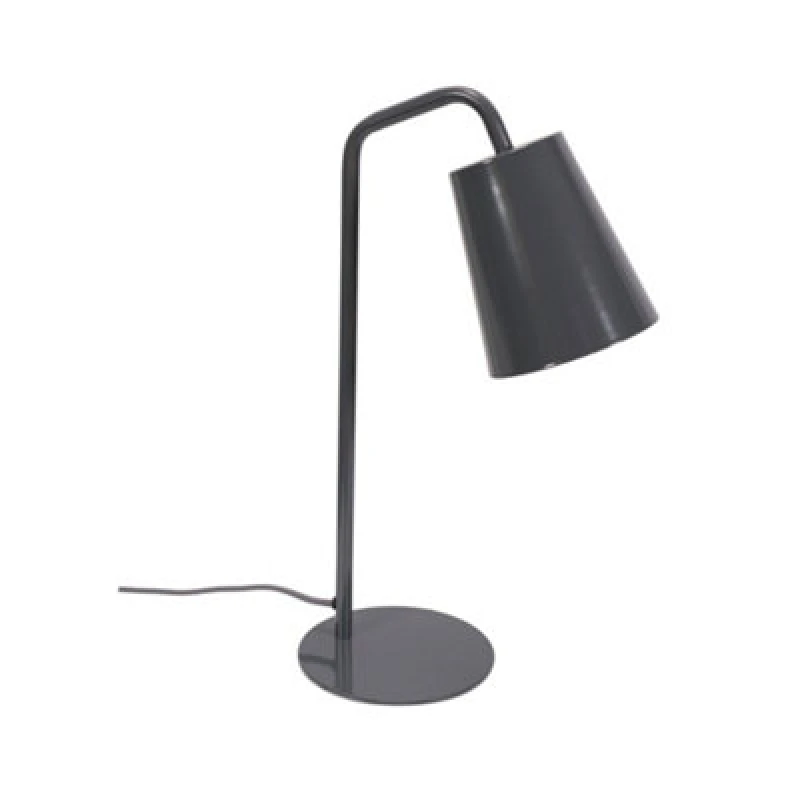 Image of ValueLights Bibi Arched Stem Metal Classic Table Lamp Charcoal