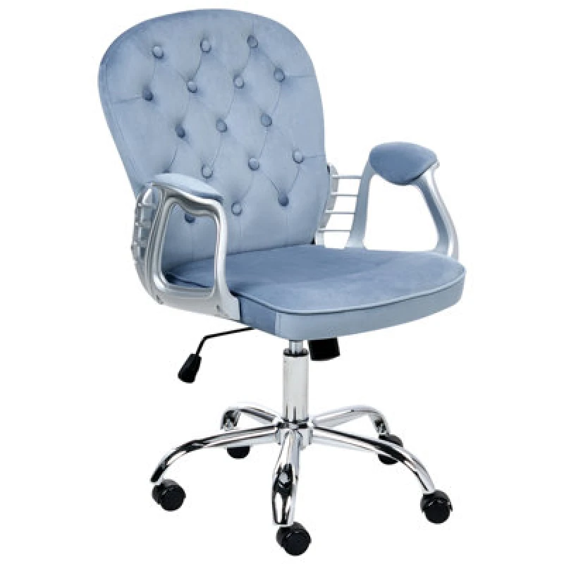 Image of Beliani Desk Chair Princess Velvet Light Blue