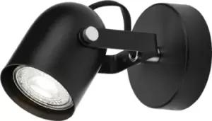 Image of KnightsBridge 230V GU10 Single Spotlight - Matt Black