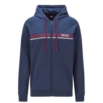 Image of Hugo Boss Authentic Lounge Zip Through Hoodie Navy Size S Men