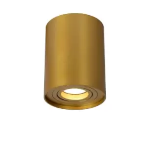 Image of Lucide Tube Modern Surface Mounted Ceiling Spotlight 96cm 1xGU10 Matt Gold Brass