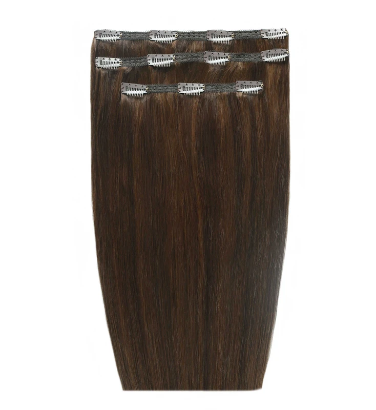 Image of Beauty Works Deluxe Clip-In Extensions 20" 100% Remy Hair - 140 grams, 4/6 Chocolate, Women