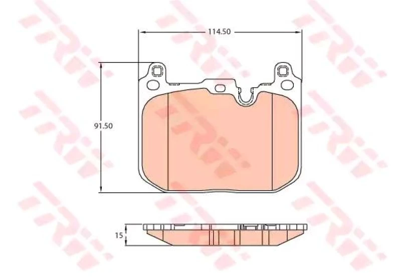 Image of RIDEX 402B1151 Brake pad set Front Axle, prepared for wear warning indicator Brake Pad Set,disc brake (402)