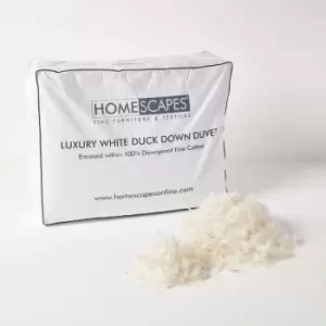 Image of Luxury White Duck Down 10.5 Tog Super King Size Autumn Duvet - White - Homescapes