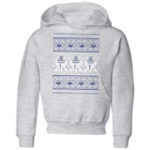 Image of Star Wars R2-D2 Knit Kids Christmas Hoodie - Grey - 3-4 Years
