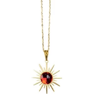 Image of Spider Talisman Medallion Necklace (Ruby)