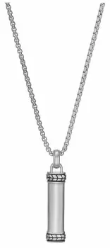 Image of Fossil JF04098040 Mens Stainless Steel Chevron Pendant Jewellery