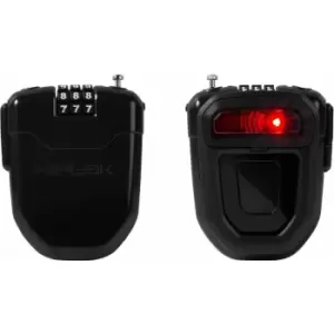 Image of Hiplok Flx Wearable Retractable Combination Lock With Integrated Rear Light: Black - Hlflx1Ab