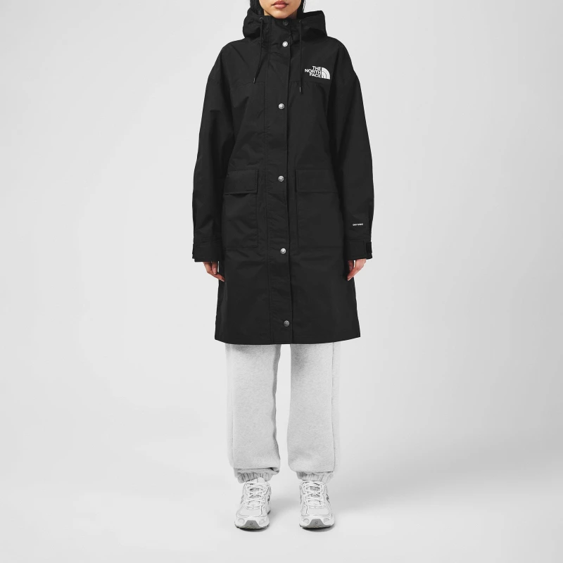 Image of The North Face Womens Reign On Waterproof Windproof Hooded Mid-Length Parka TNF Black female 16 (XL)