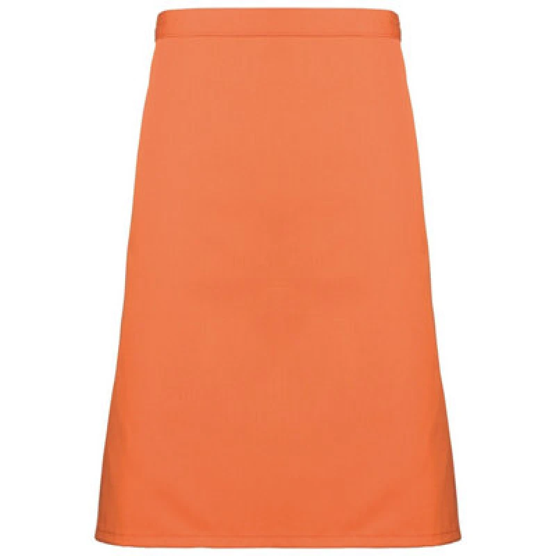 Image of Premier Premier Colours Mid Length Apron in Terracotta Terracotta One Size Unisex 5063470681341