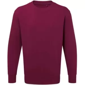 Image of Anthem Unisex Adult Organic Sweatshirt (S) (Burgundy)
