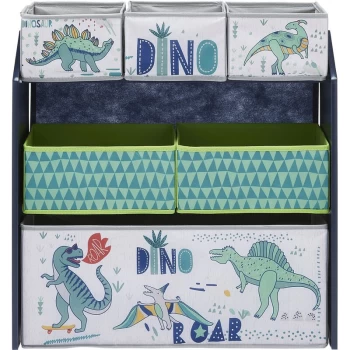 Image of Dinosaur 3 Tier Kids Storage Organiser - Multi