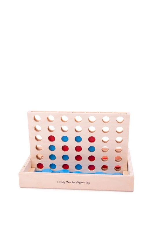 Image of Bigjigs Toys Four in a Row Game Natural unisex