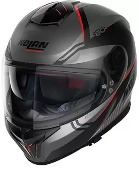 Image of Nolan N80-8 Astute N-Com Helmet, grey-silver, Size L, grey-silver, Size L