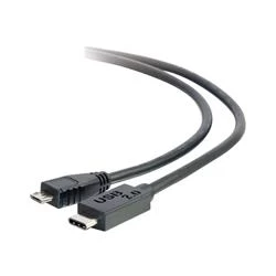 Image of C2G 2m USB 2.0 USB C to USB Micro B Cable M/M - Black