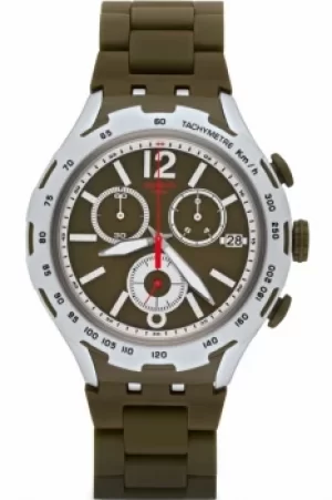 Image of Mens Swatch Green Attack Chronograph Watch YYS4022AG