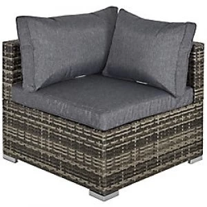 Image of Outsunny Rattan Corner Sofa 860-137CG Deep Grey