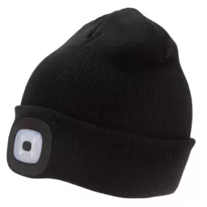 Image of Rock Jock Unisex Adults Rechargeable LED Light Beanie Hat (One Size) (Black)