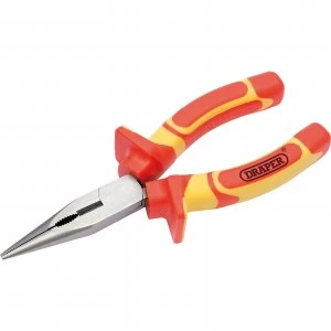 Image of Draper VDE Insulated Long Nose Pliers 160mm