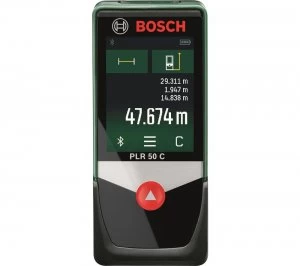 Image of Bosch PLR 50 C Digital Laser Measure - Green & Black, Green