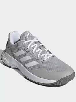 Image of adidas Gamecourt 2.0 Tennis Shoes, White, Size 11.5, Men