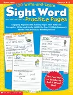 Image of 100 write and learn sight word practice pages engaging reproducible activit