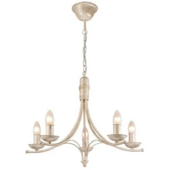 Image of Lamkur Lighting - Luca Traditional Chandeliers White, 5x E14
