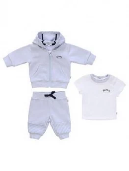Image of Hugo Boss Logo Tracksuit and T-Shirt Size 9 Months Boys Gift Set