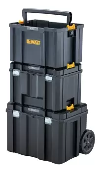 Image of DEWALT Tstak Polycarbonate 3 Compartment Tool Chest Bundle (L)435mm (H)957mm