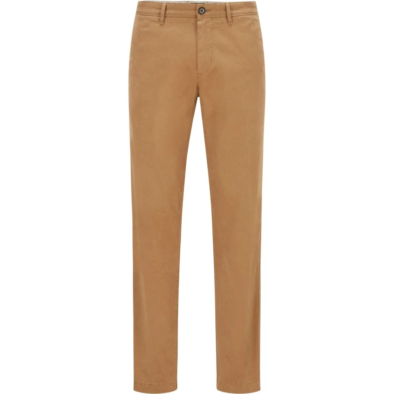 Image of Boss Mens Crigan2 D Straight Leg Trousers Medium Beige male 24W R