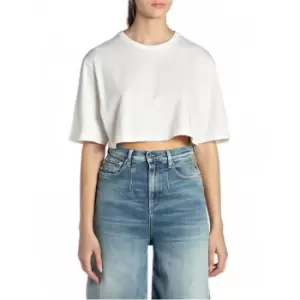 Image of REPLAY Replay Atelier Crop T L24 - White
