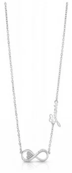 Image of Guess Ladies Silver Plated Endless Love Infinity Necklace Jewellery