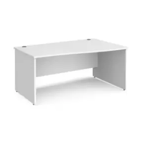 Image of Office Desk Right Hand Wave Desk 1600mm White Top And Panel End Leg Maestro 25