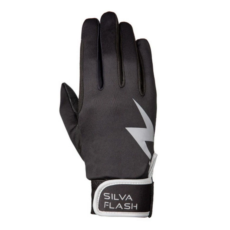 Image of Hy Mens Silva Flash Riding Gloves in Black Size: XS Black Male XS