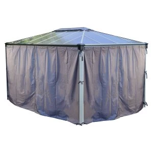 Image of Palram Rectangular Gazebo Curtain Set - Black