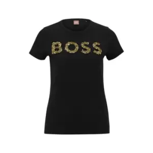 Image of BOSS Eventsa Sequined T-Shirt - Black