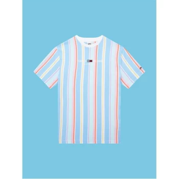 Image of Tommy Jeans Stripe 1 T Shirt - Powder Blue C1T