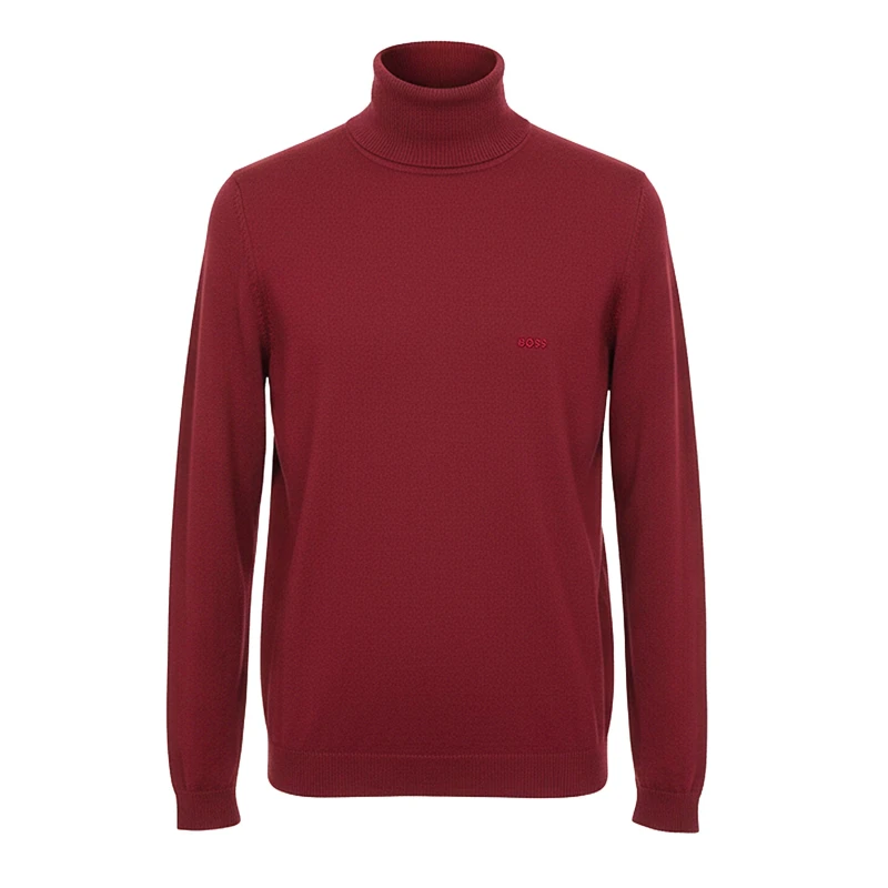 Image of Boss Mens Baldebert E Turtle Neck Jumper Dark Red male M