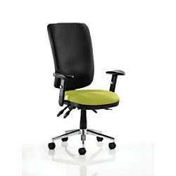 Image of Dynamic Independent Seat & Back Task Operator Chair Height Adjustable Arms Chiro Myrrh Green Seat Without Headrest High Back