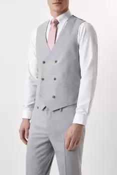 Image of Mens Slim Fit Grey Marl Waistcoat