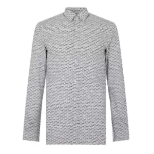 Image of Hugo Logo Print Shirt - White