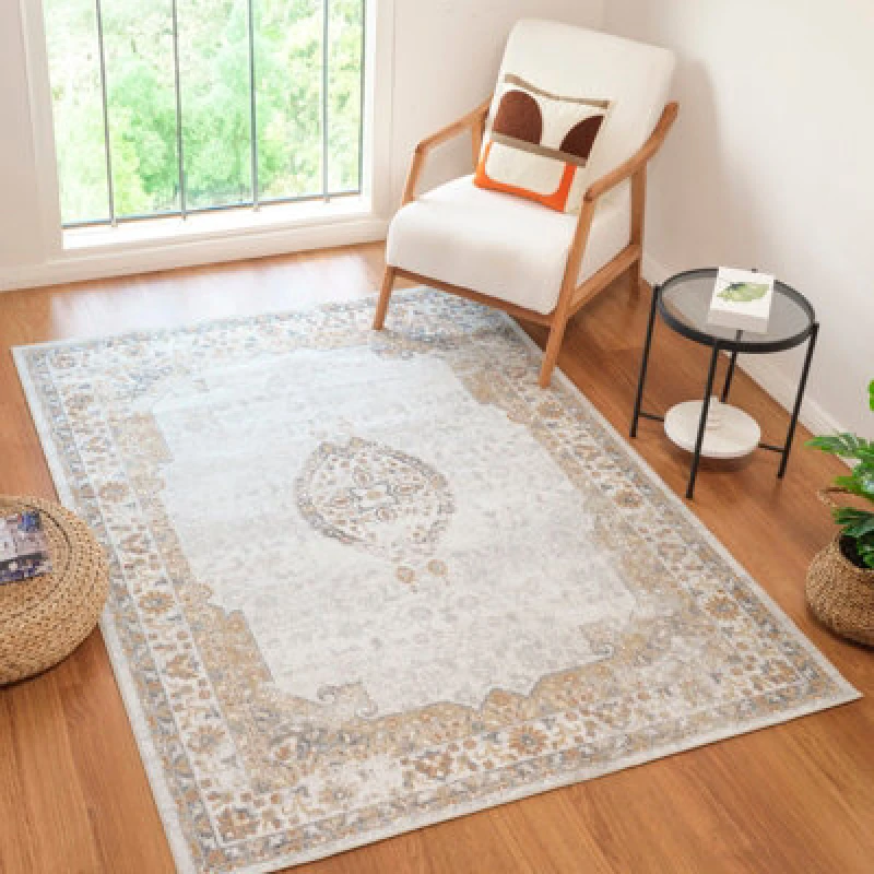 Image of Livabliss Machine Washable Oriental Boho Grey/brown Deepika Area Rug 200 X 275cm - Easy Care, Non Shedding, Ideal For Living Room & Bedroom