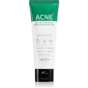 Image of Some By Mi AHA∙BHA∙PHA 30 Days Miracle Deep-Cleansing Mousse for Problematic Skin, Acne 100ml