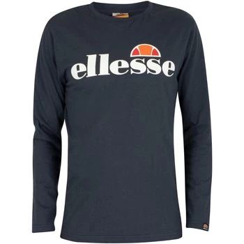 Image of Ellesse SL Grazie Longsleeved T-Shirt mens in Blue - Sizes UK XS,UK S,UK M,UK L,UK XL,UK XXL