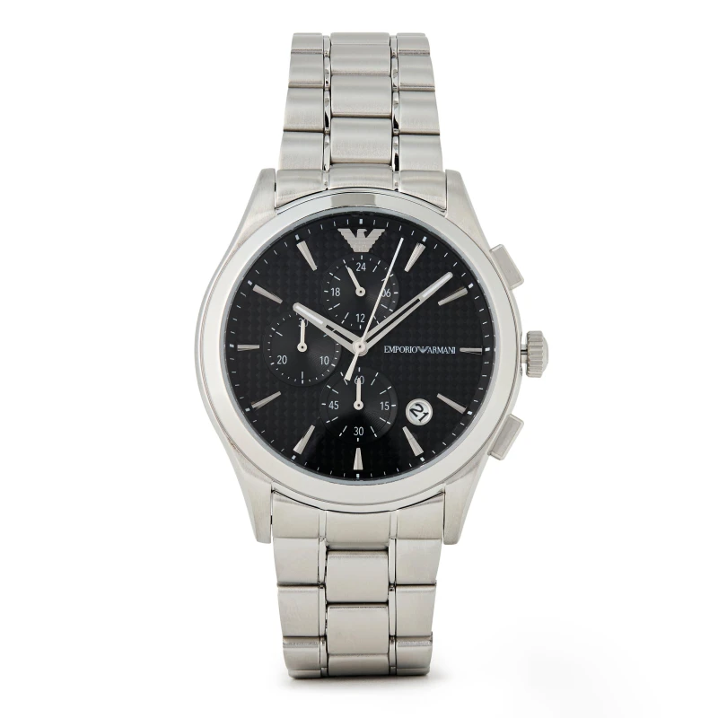 Image of Emporio Armani Mens Chronograph, Stainless Steel Watch, Silver, Men Ilver W50J4 Male