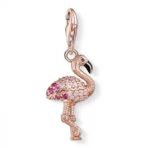 Image of Thomas Sabo Charm Club Rose Gold Plated Flamingo Charm