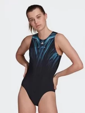 Image of adidas Sh3.ro Women In Power Swimsuit, Black, Size 32, Women