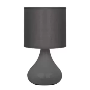 Image of Premier Housewares Bulbus Ceramic Minimalist Table Lamp - Grey